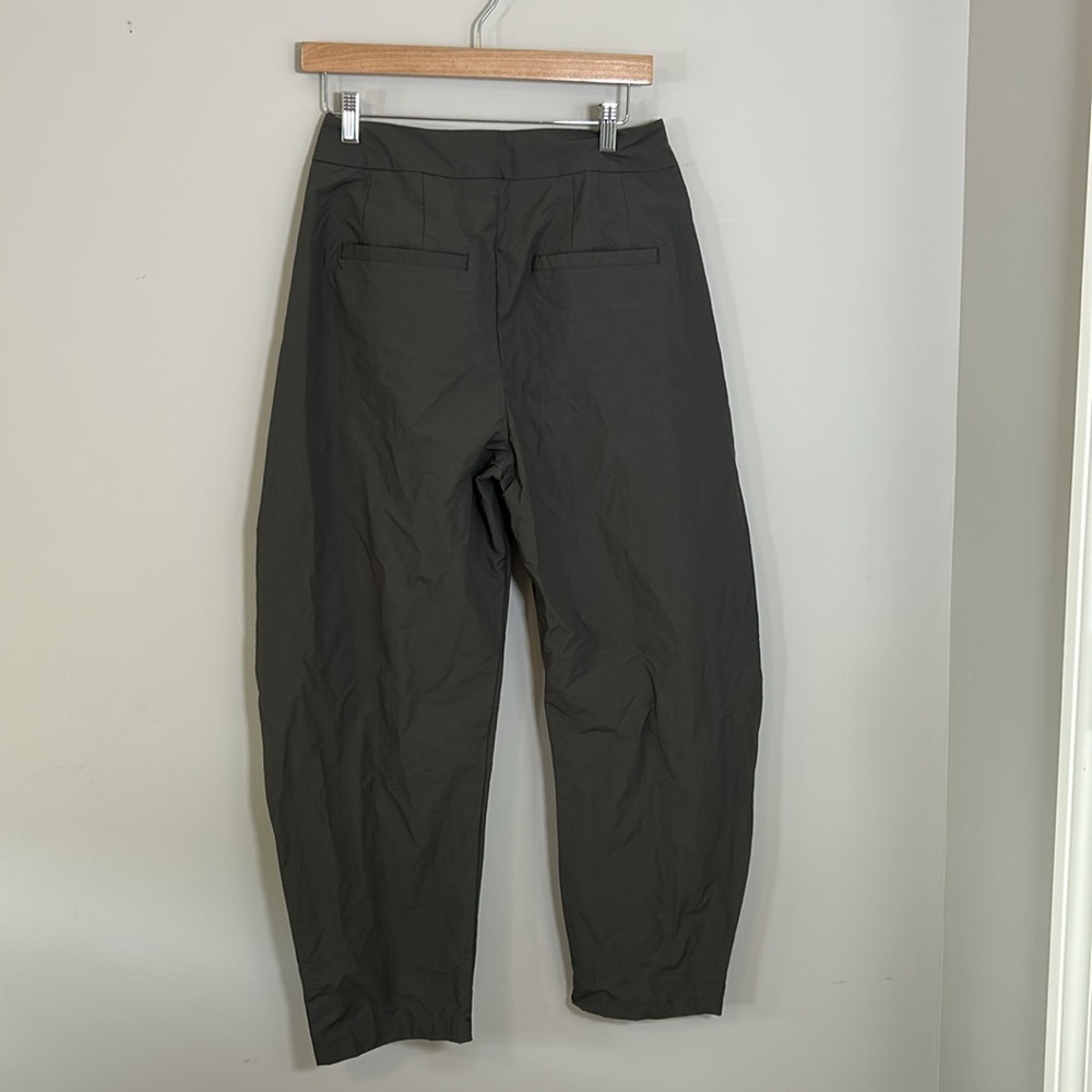 Free People Gabriette Barrel Trouser Turkish Coffee Dark Brown Pant Mid Sz 4 NEW - Picture 7 of 15